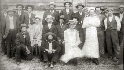 Photograph of the directors and staff of the dairy factory taken in 1908